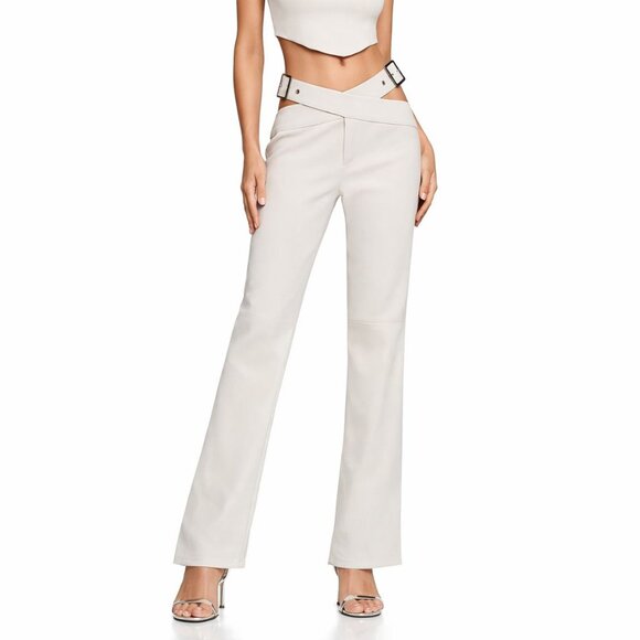 I.AM.GIA Pants - I.AM.GIA Atris Faux Leather Pant Cream‎ XXS